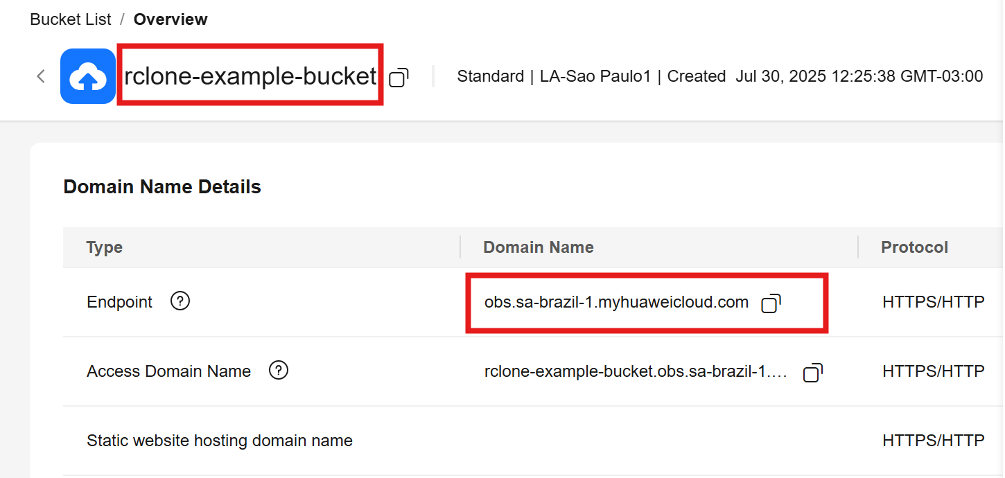 Getting bucket param