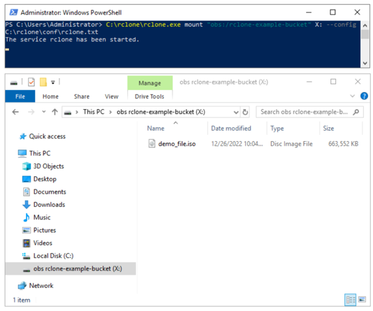 Testing mount command